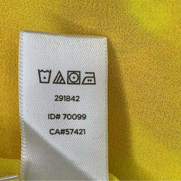 Loft Boxy Floral Dress Size 8 Yellow and Orange Slit Sleeves - Picture 16 of 16